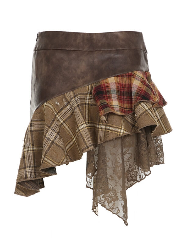cutiekill-wasteland-plaid-lace-patchwork-asymmetric-skirt-om0420-6